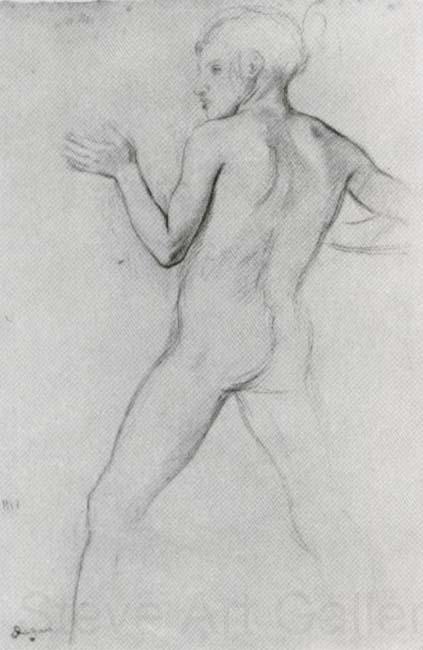 Edgar Degas Study of Boy in Attitude of Defence France oil painting art
